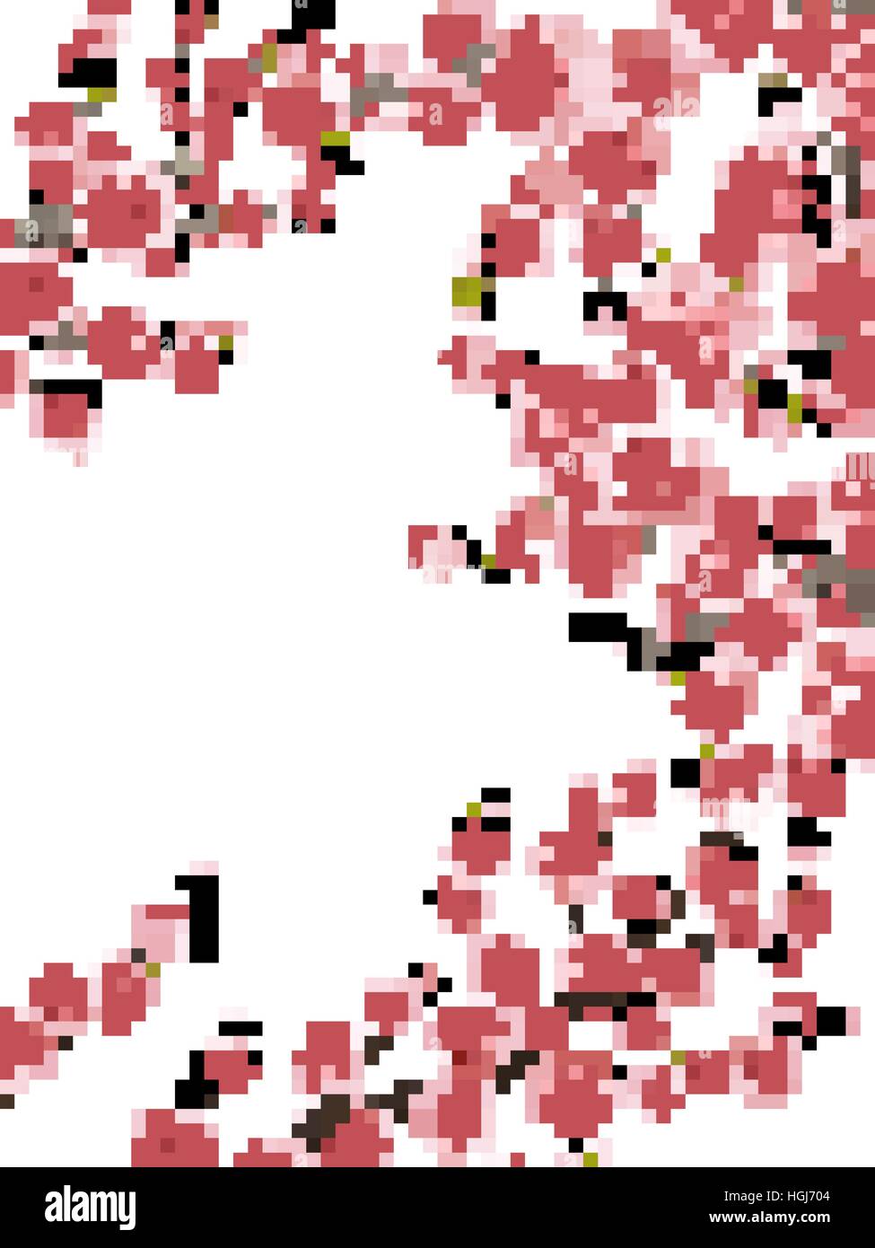 Kirschblüten. Sakura Blumen Hintergrund. EPS 10 Stock Vektor
