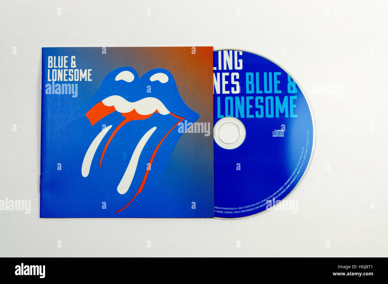 Rolling Stones blau und Lonesome Album. Stockfoto