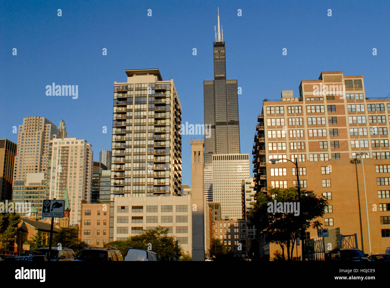Die Ellis Tower (ehemals Sears Tower), Chicago, Illinois Stockfoto