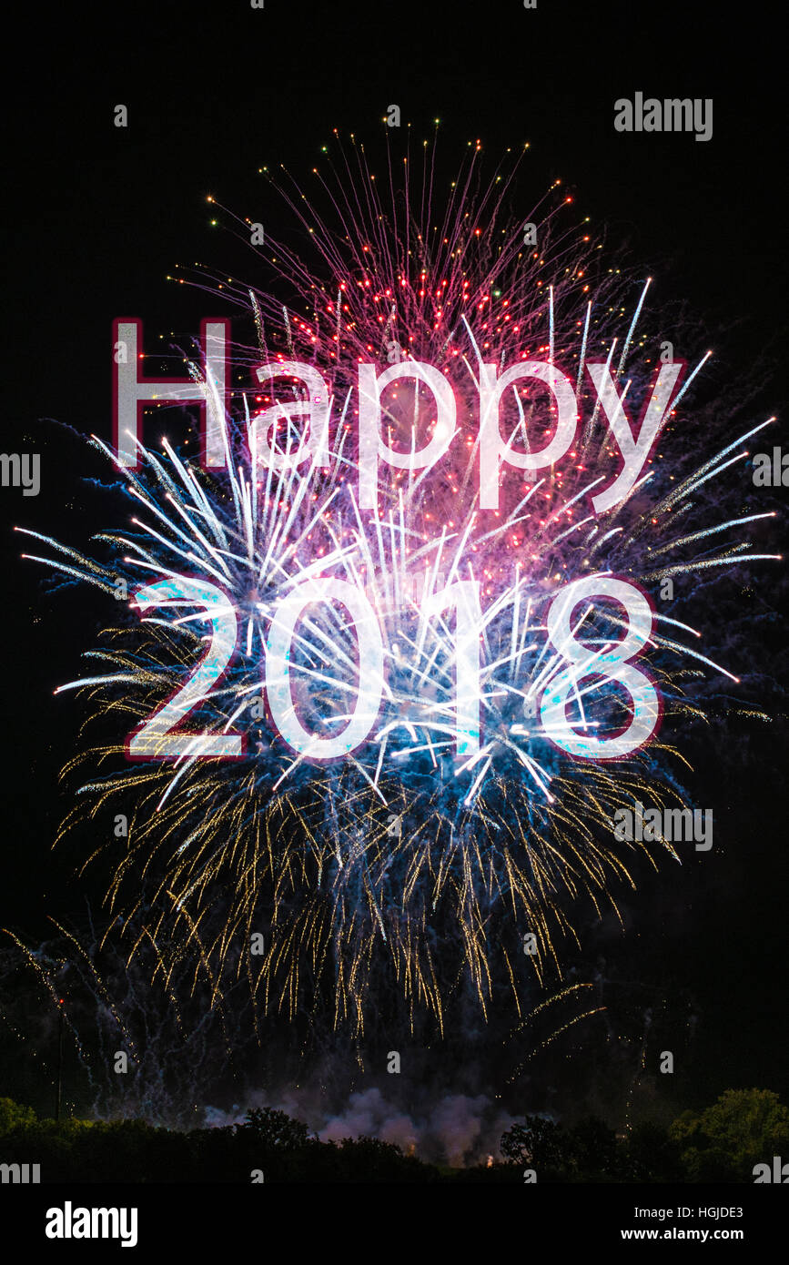 Happy New Year 2018 Stockfoto