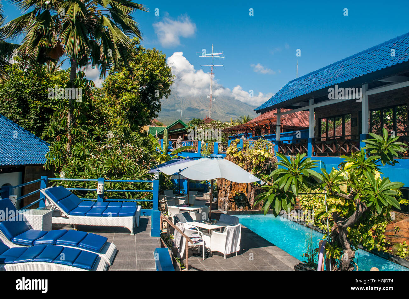 Schwimmbad, Matahari Tulamben Resort. Tauchen und Spa Stockfoto