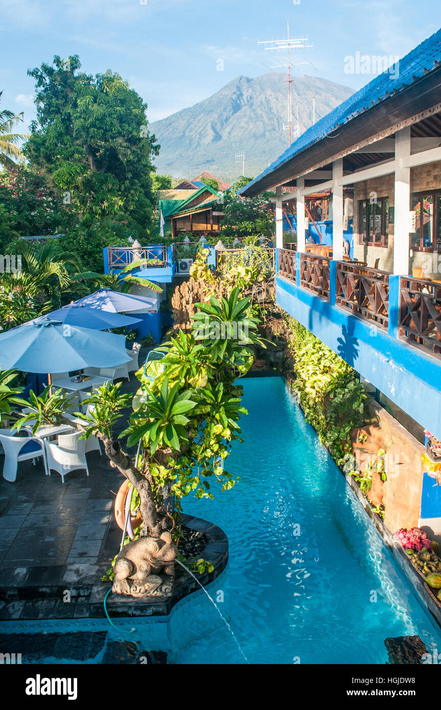 Schwimmbad, Matahari Tulamben Resort. Tauchen und Spa Stockfoto