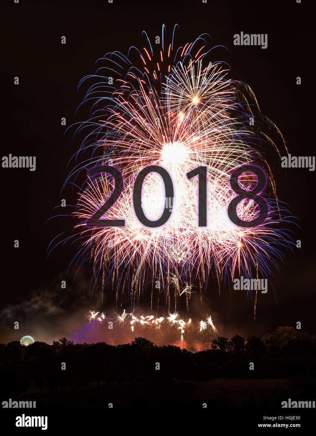 Happy New Year 2018 Stockfoto