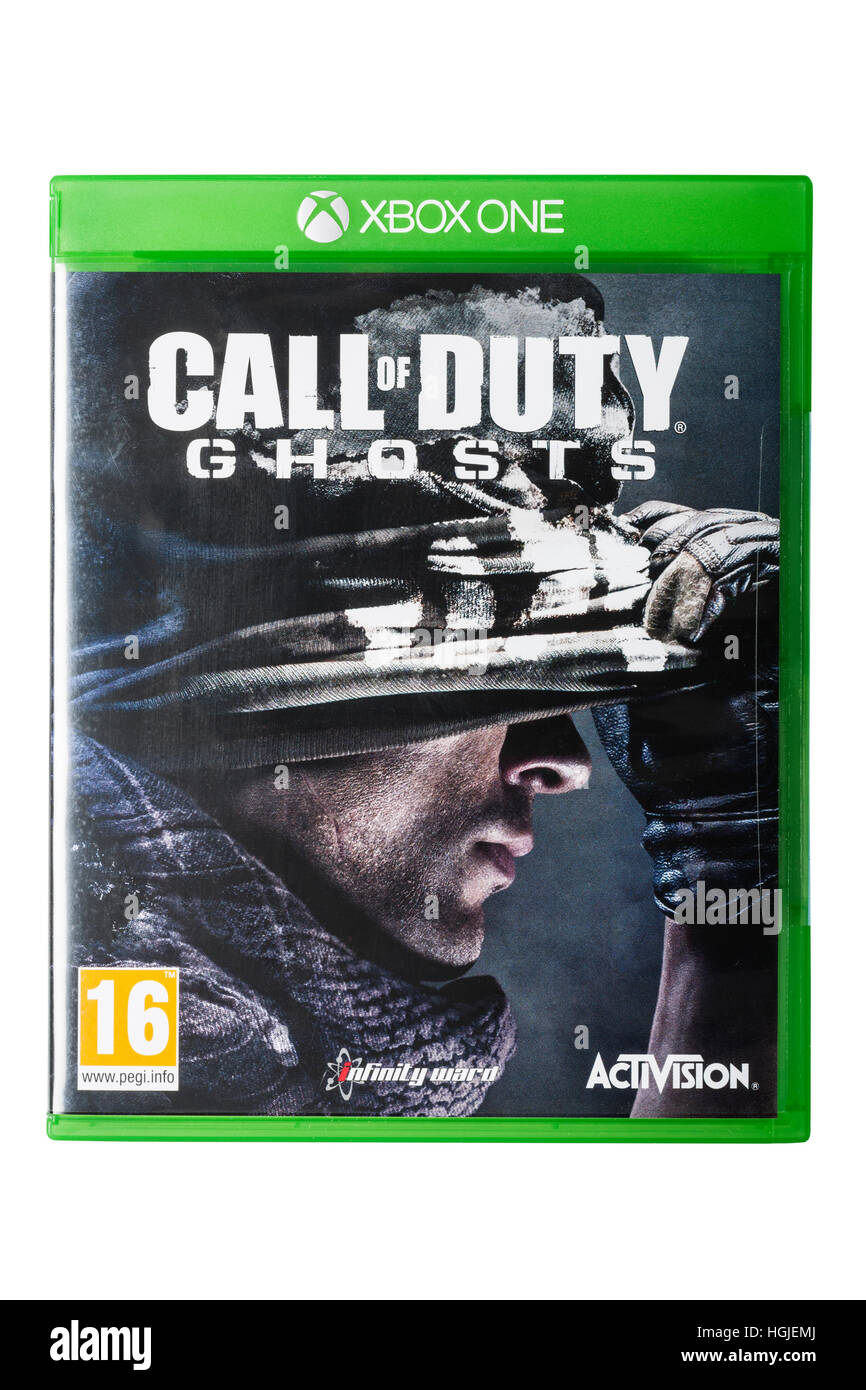 Die XBOX ONE Call of Duty Geister Spiel auf weißem Hintergrund Stockfoto