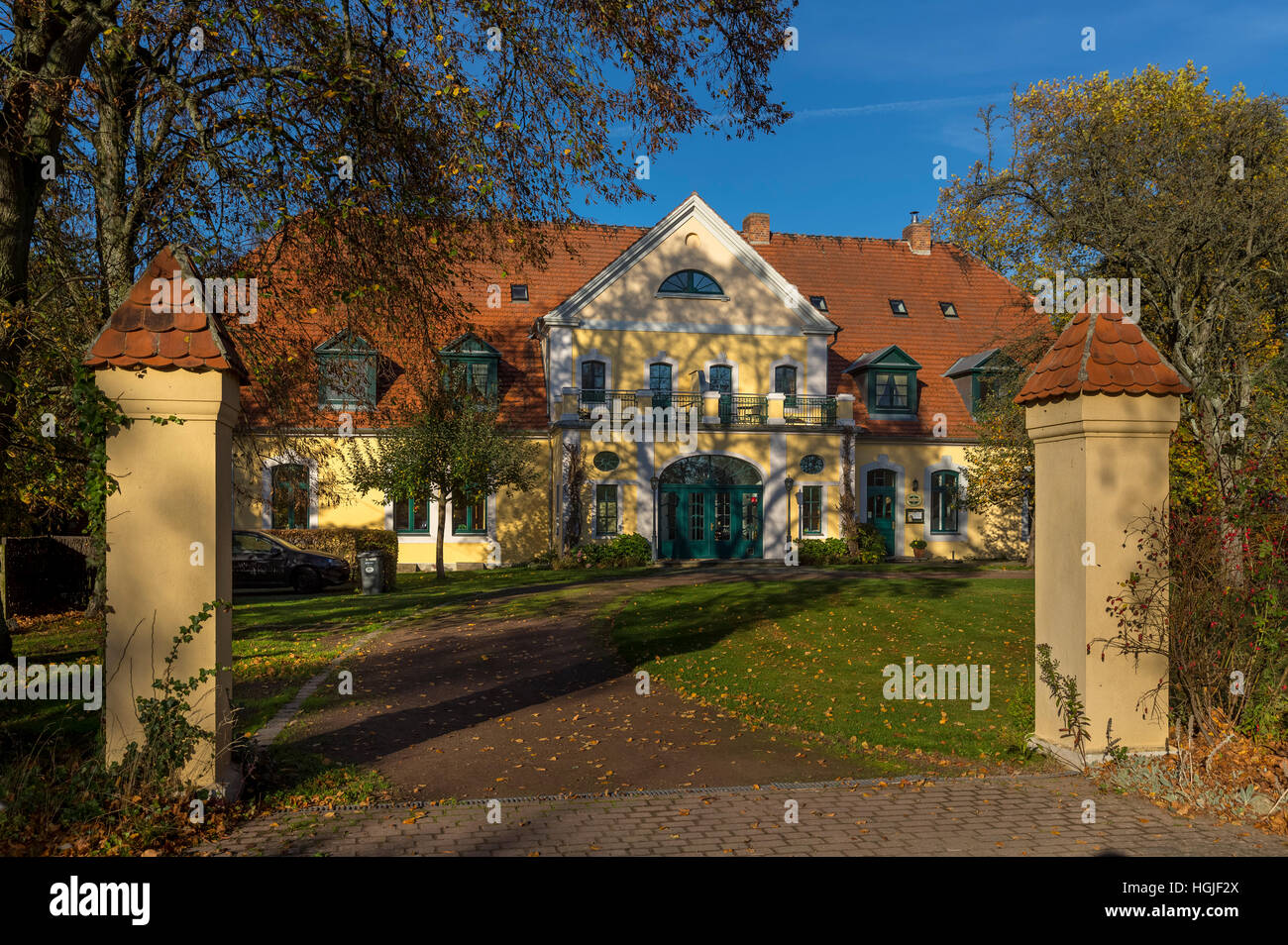 Landsitz Solzow, Solzow Gutshaus, Vipperow, Mecklenburger Seenplatte, Mecklenburg-Western Pomerania, Deutschland, Europa, Stockfoto