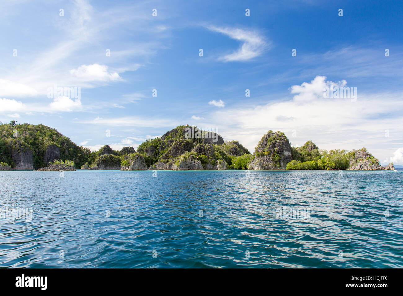 Raja Ampat Inseln Stockfoto