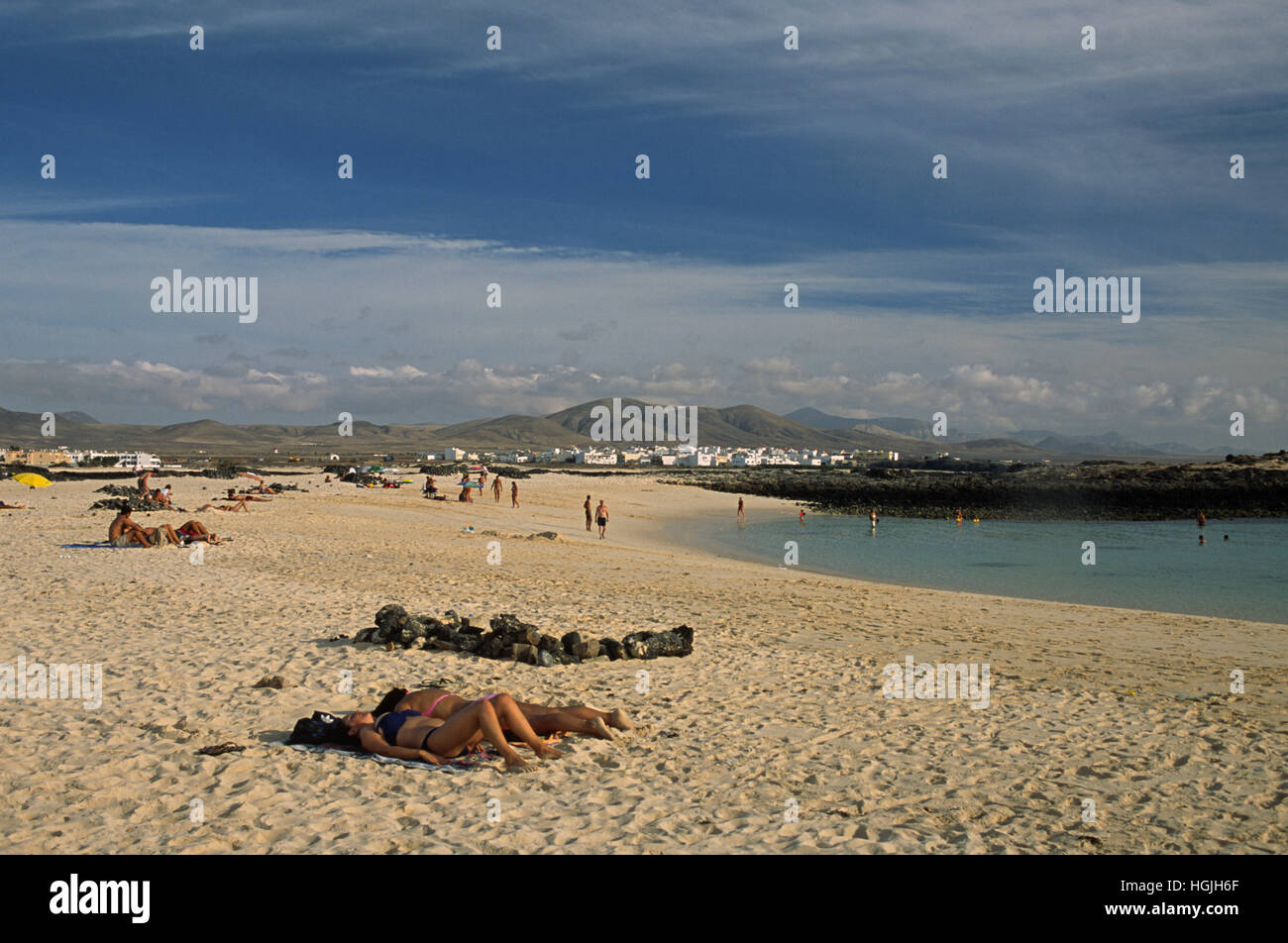 Strand in El Cotillo, Fuerteventura, Kanarische Inseln, Spanien Stockfoto