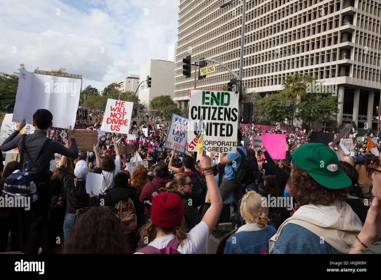 Los Angeles Frauen März 2017 Stockfoto