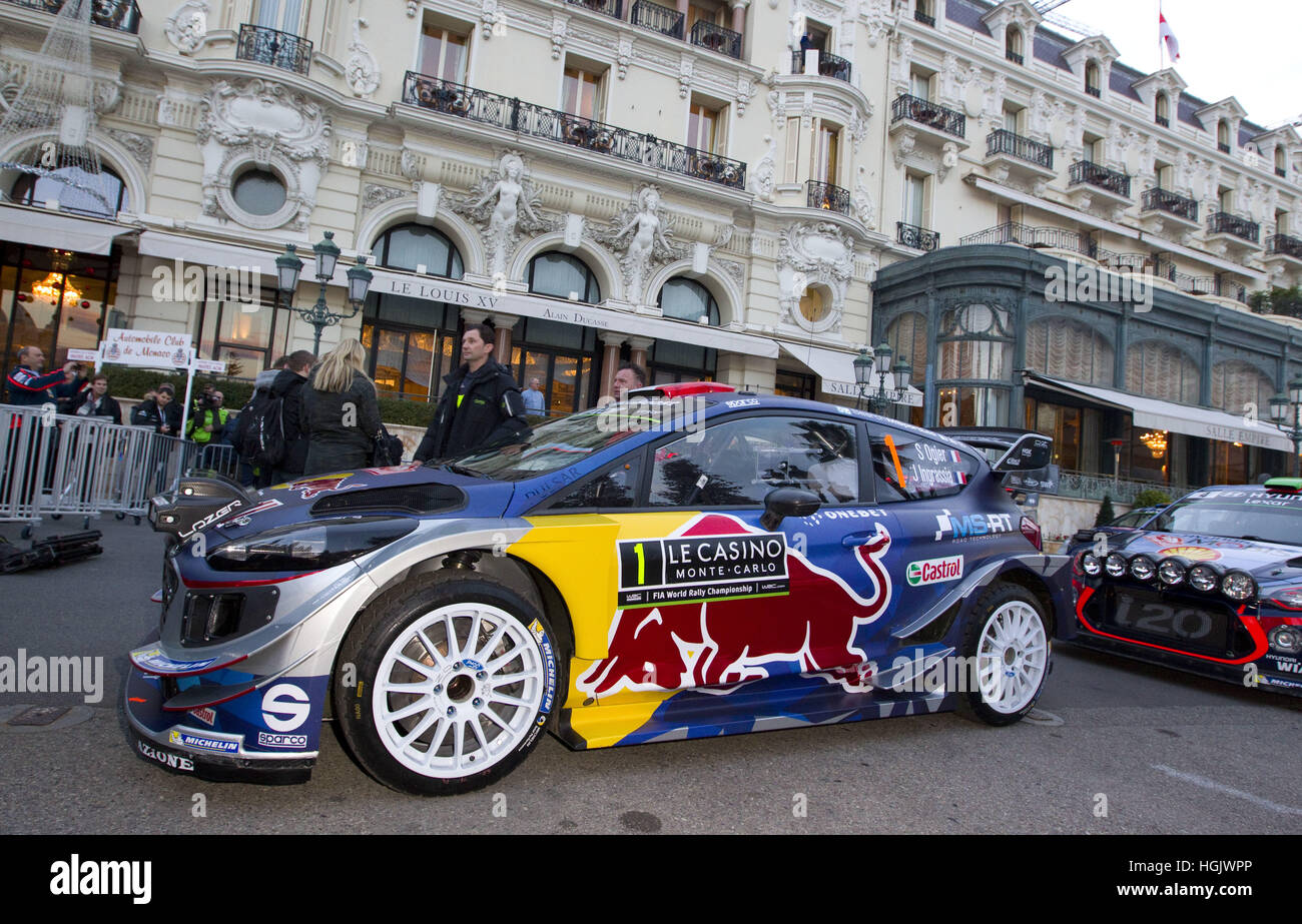 Monte Carlo, Monaco. 19. Januar 2017. Monte Carlo, Monaco - 19. Januar 2017: Rallye Monte Carlo starten am Place du Casino | Verwendung Weltweit/Picture Alliance Credit: Dpa/Alamy Live-Nachrichten Stockfoto