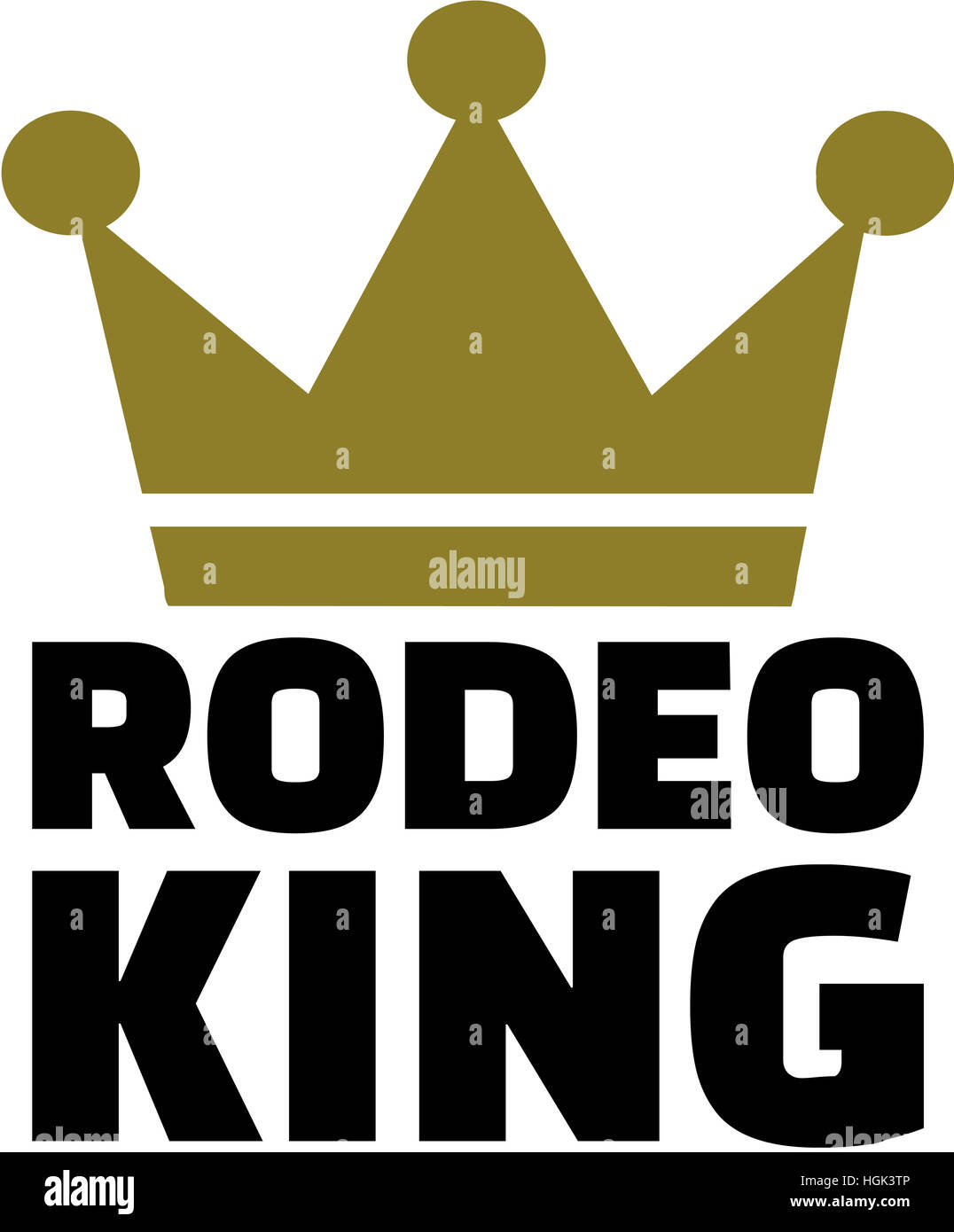 Rodeo-König mit Krone Stockfoto