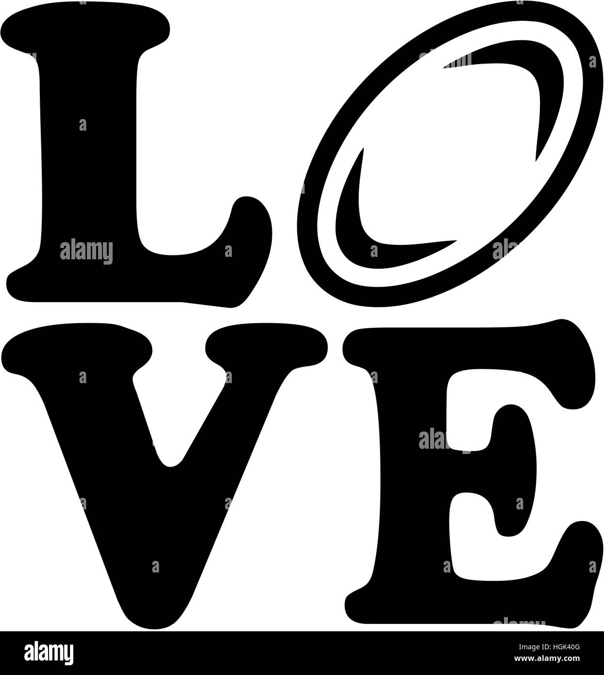 Rugby-Liebe Stockfoto