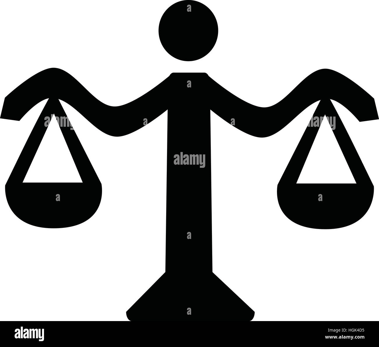 Maßstab der Gerechtigkeit-Symbol Stockfoto