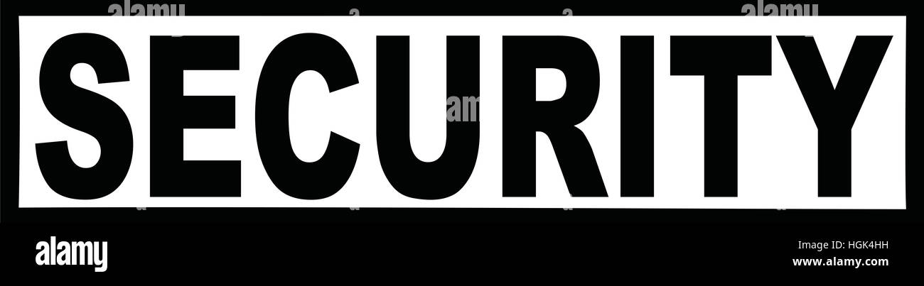 Sicherheit Wort Stempel Stockfoto