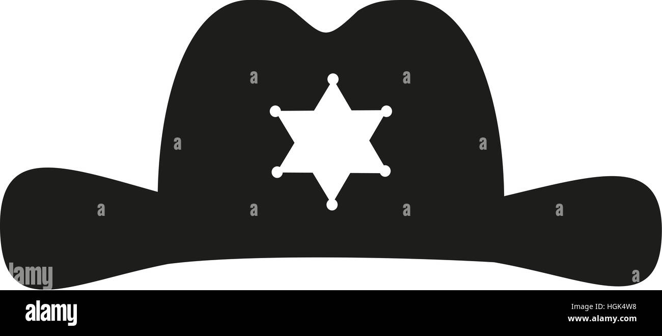 Sheriff Hut mit Stern Stockfoto