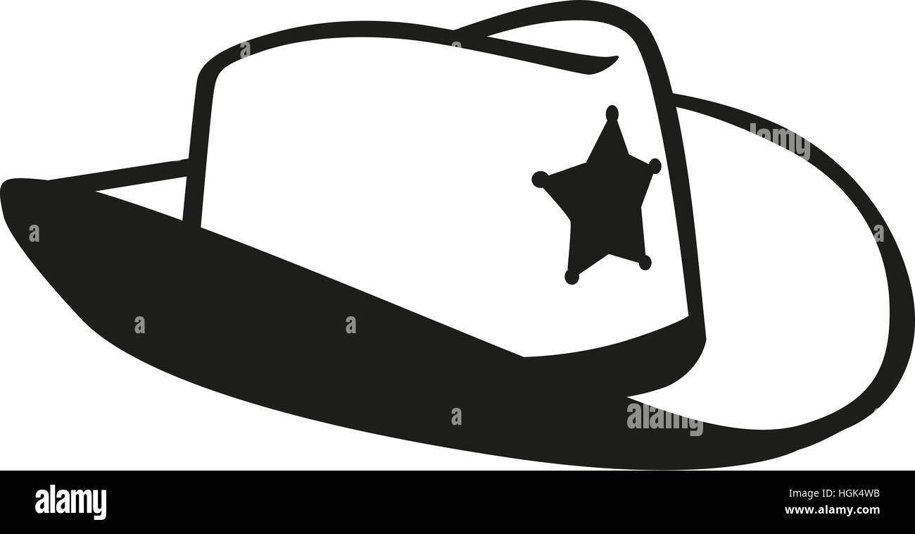 Cowboyhut Sheriff Stockfoto