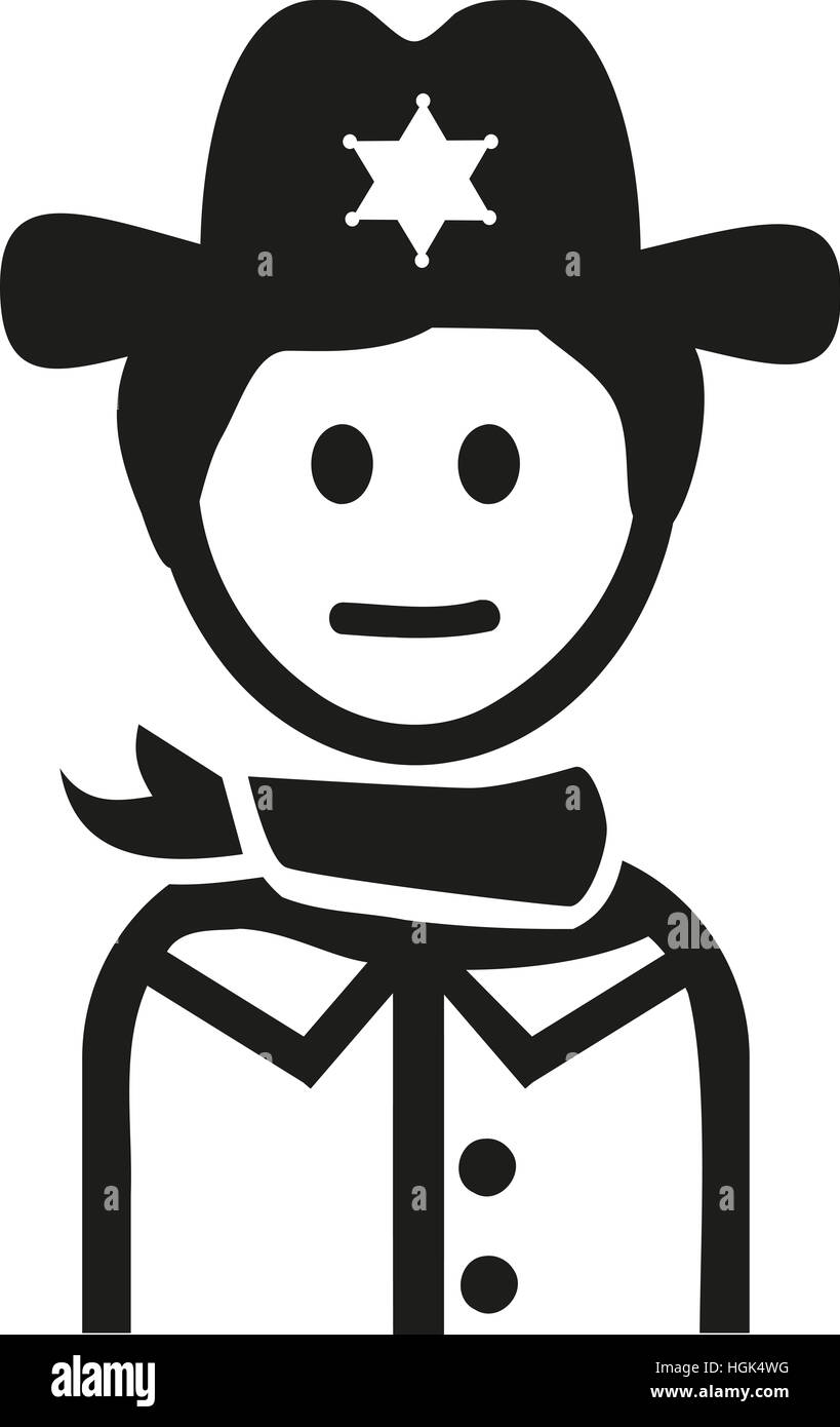 Sheriff-Mann-Symbol Stockfoto