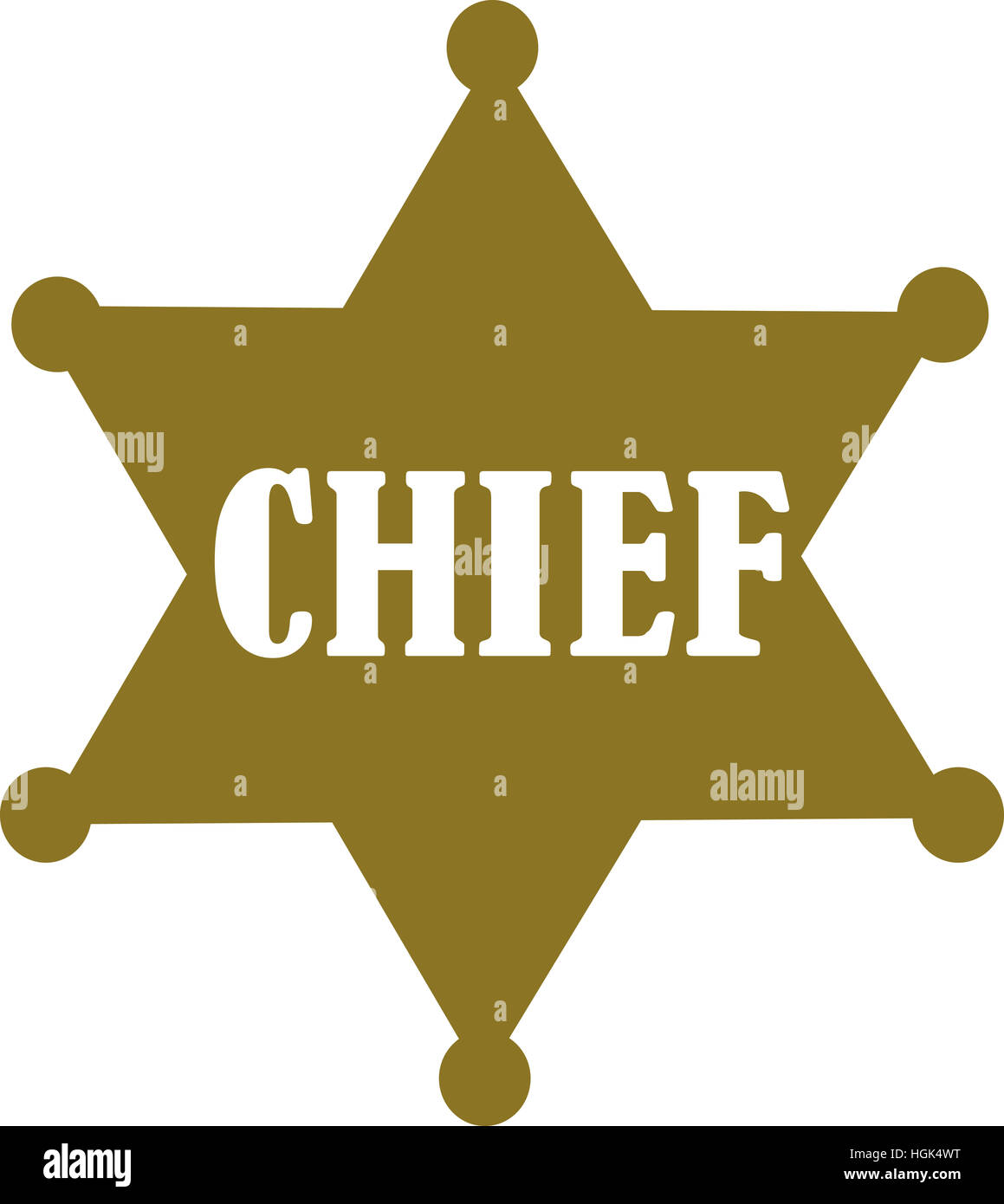 Chef der Sheriff-Stern Stockfoto