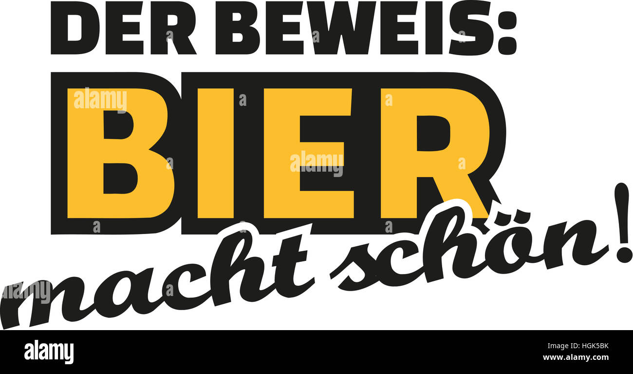 Der Beweis: Bier macht schön. Stockfoto