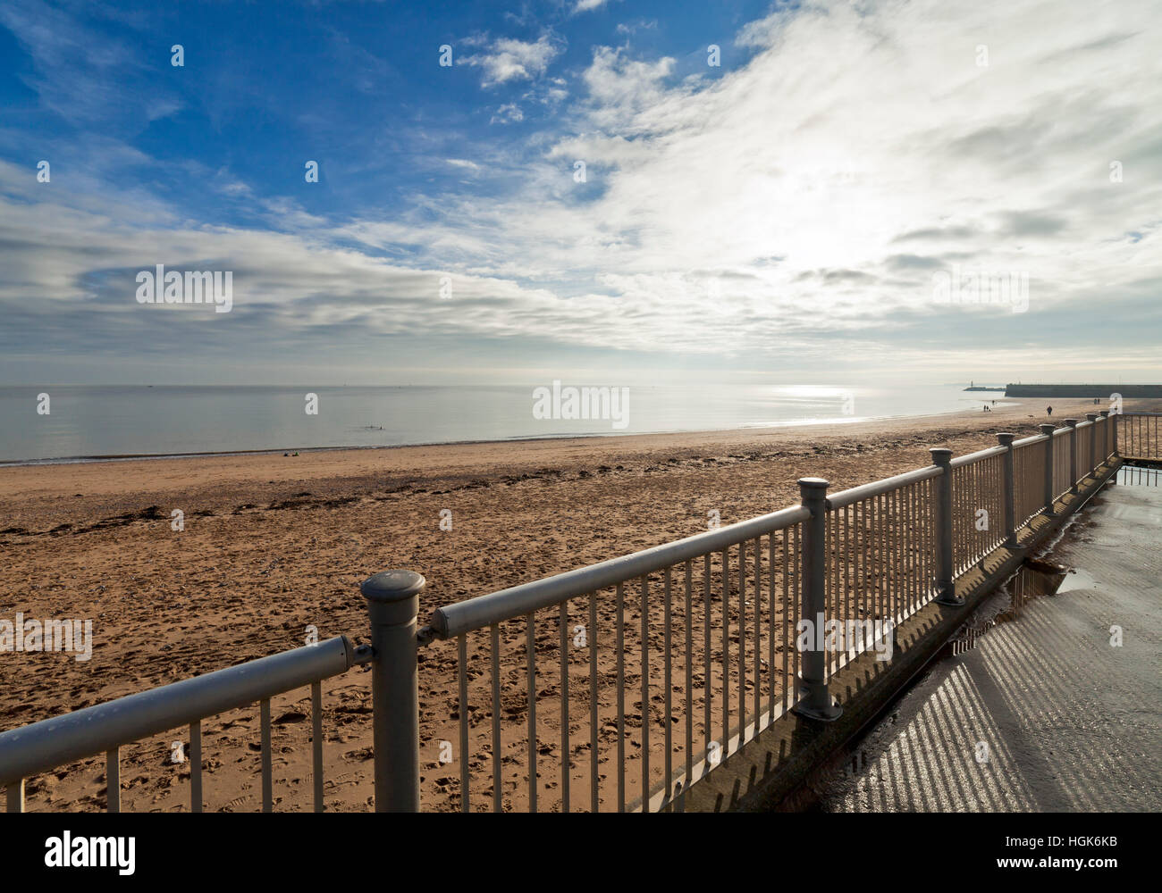Ramsgate-Strand im Winter. Stockfoto