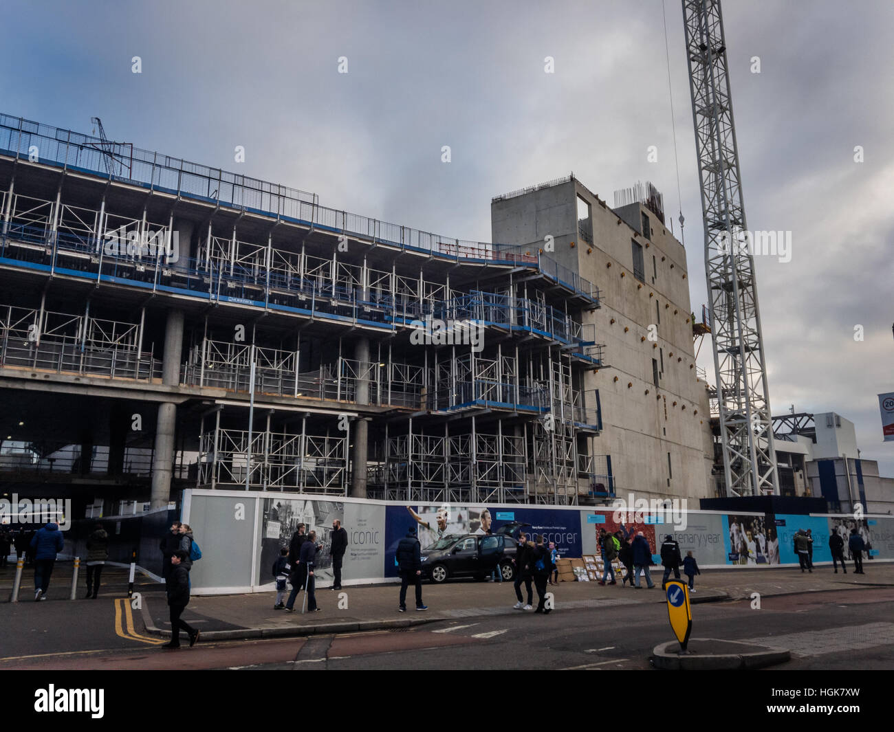 Bau der neuen Fußball-Tottenham Hotspur in London gemahlen Stockfoto