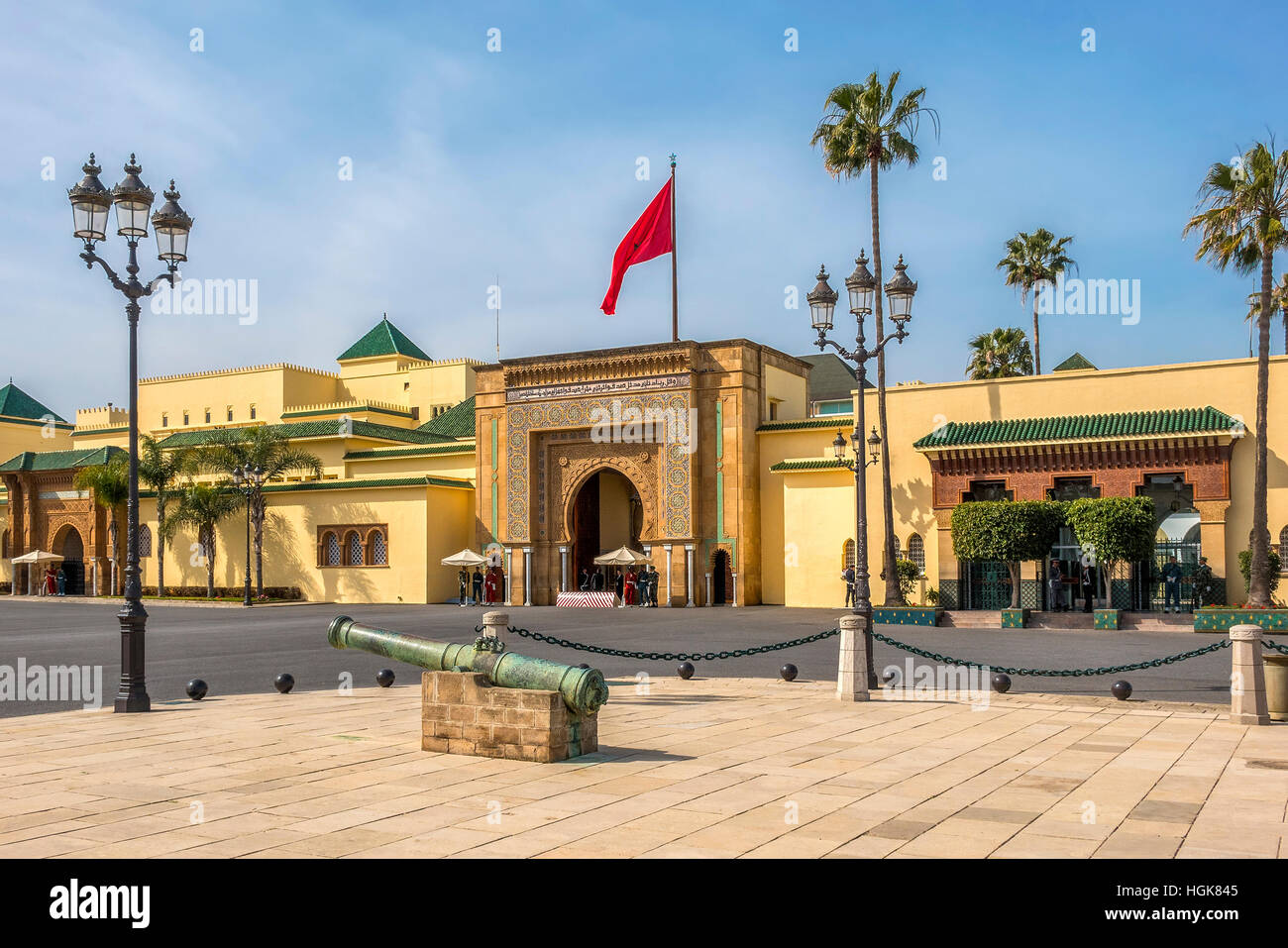 Der königliche Palast Dar el Makhzen Rabat Marokko Nordafrika Stockfoto