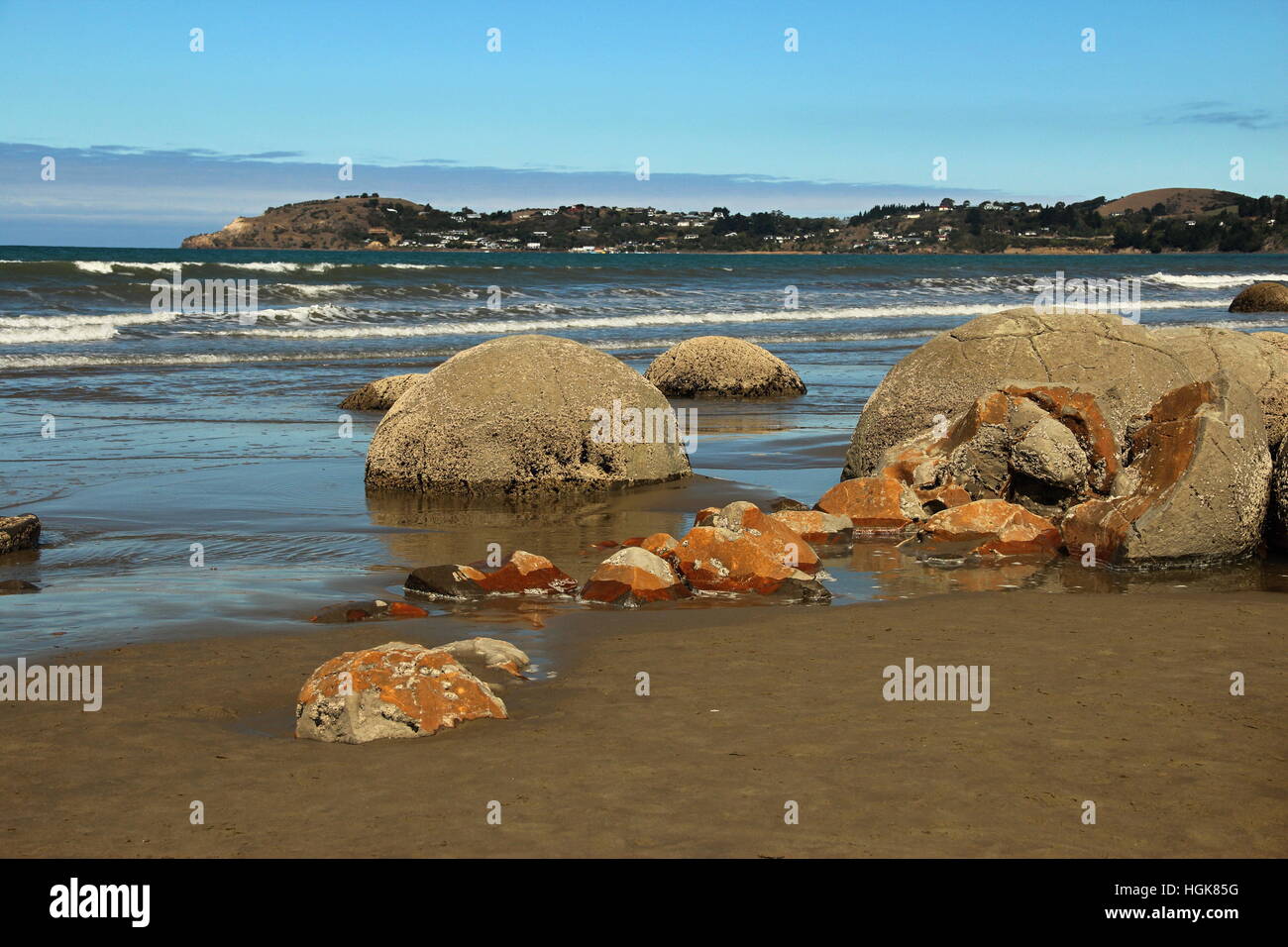 Moeraki Boulders, Neuseeland Stockfoto