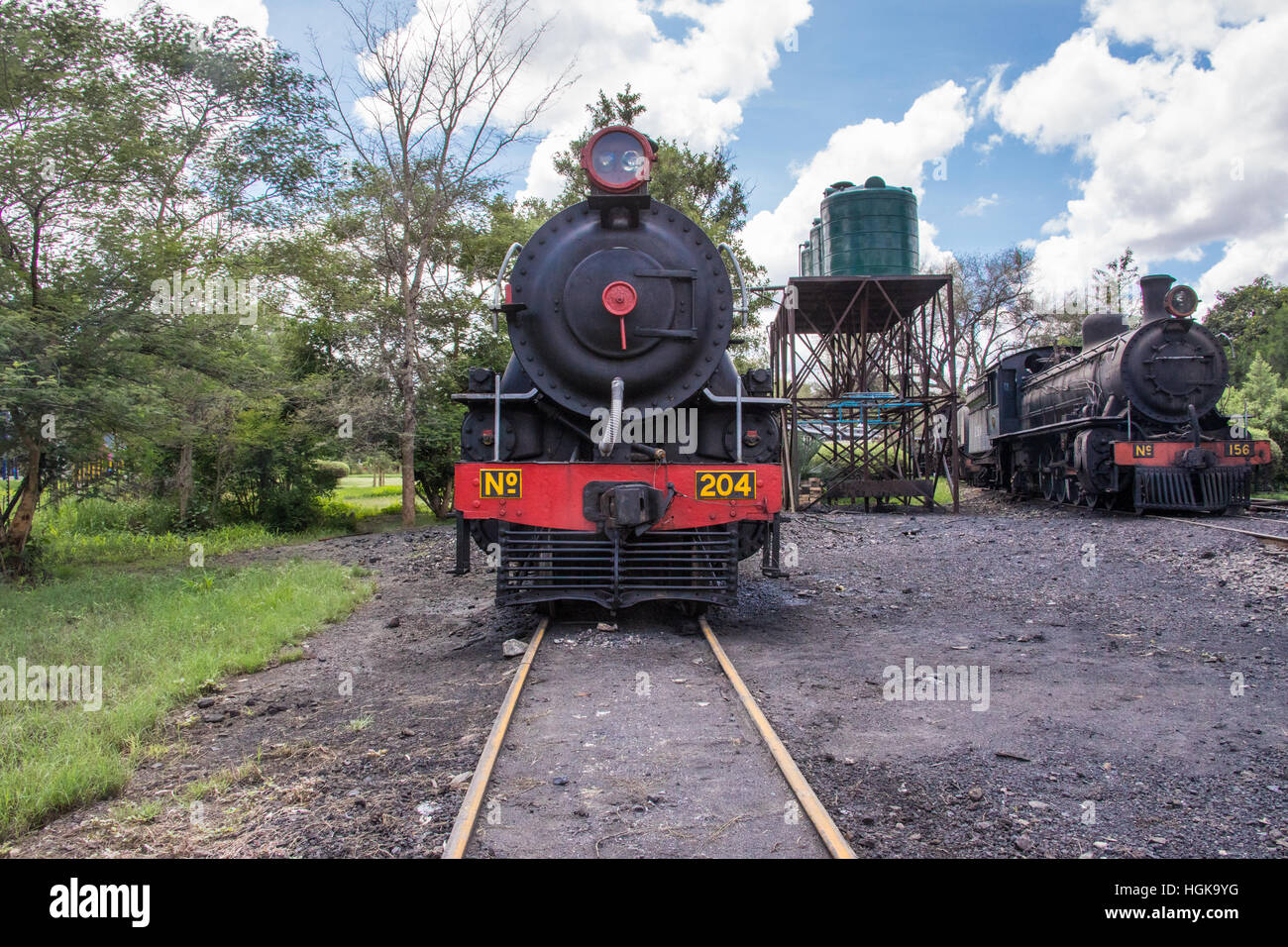 Dampfmaschine, Royal Livingstone Express Train, LIvingstone, Sambia Stockfoto