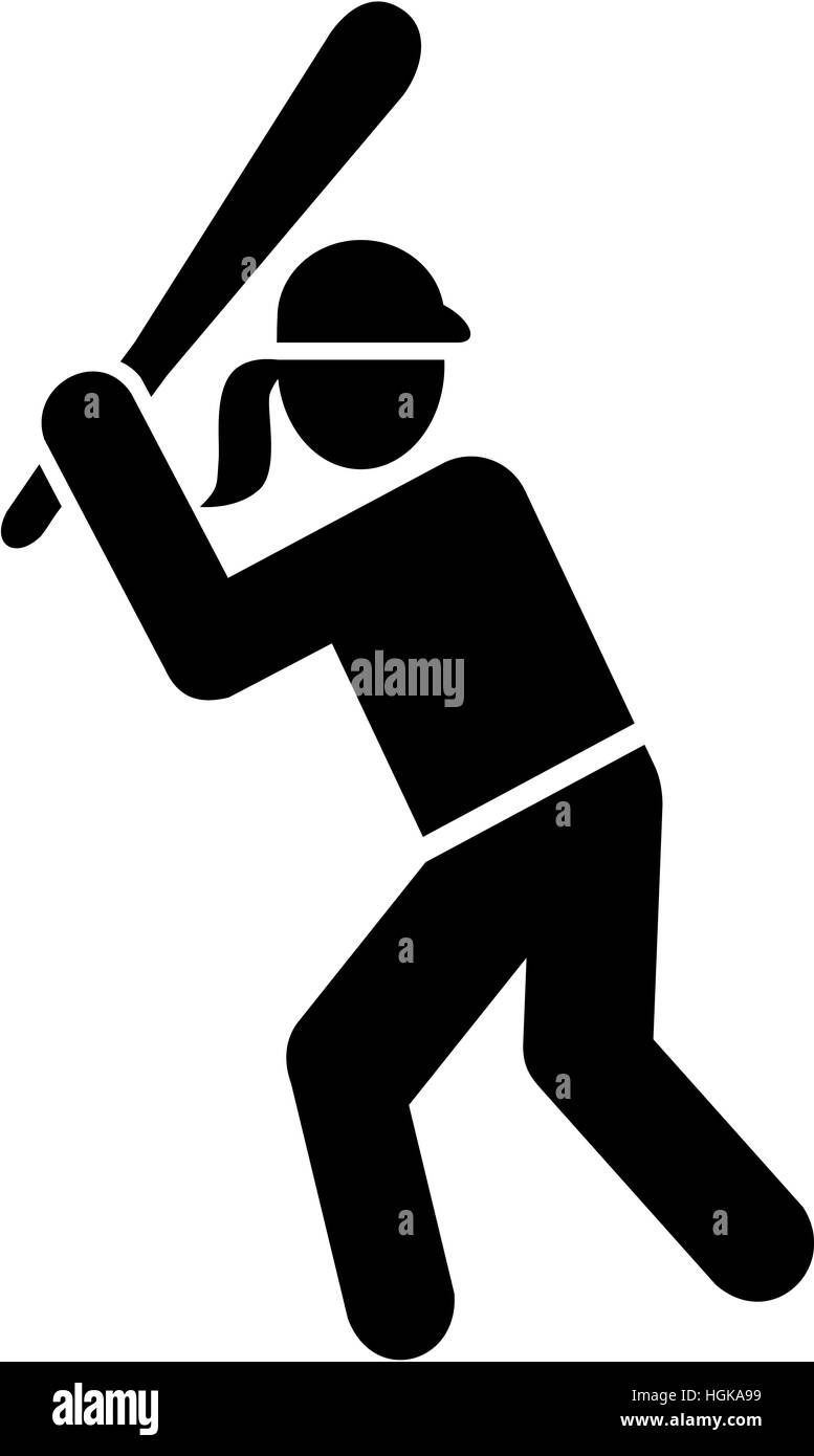 Softball-Piktogramm Stockfoto