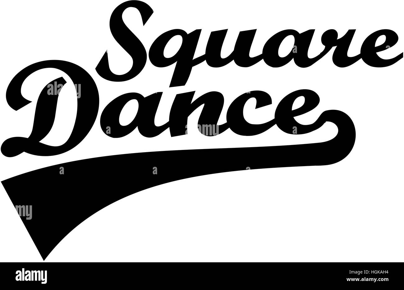 Square Dance Retro-Wort Stockfoto