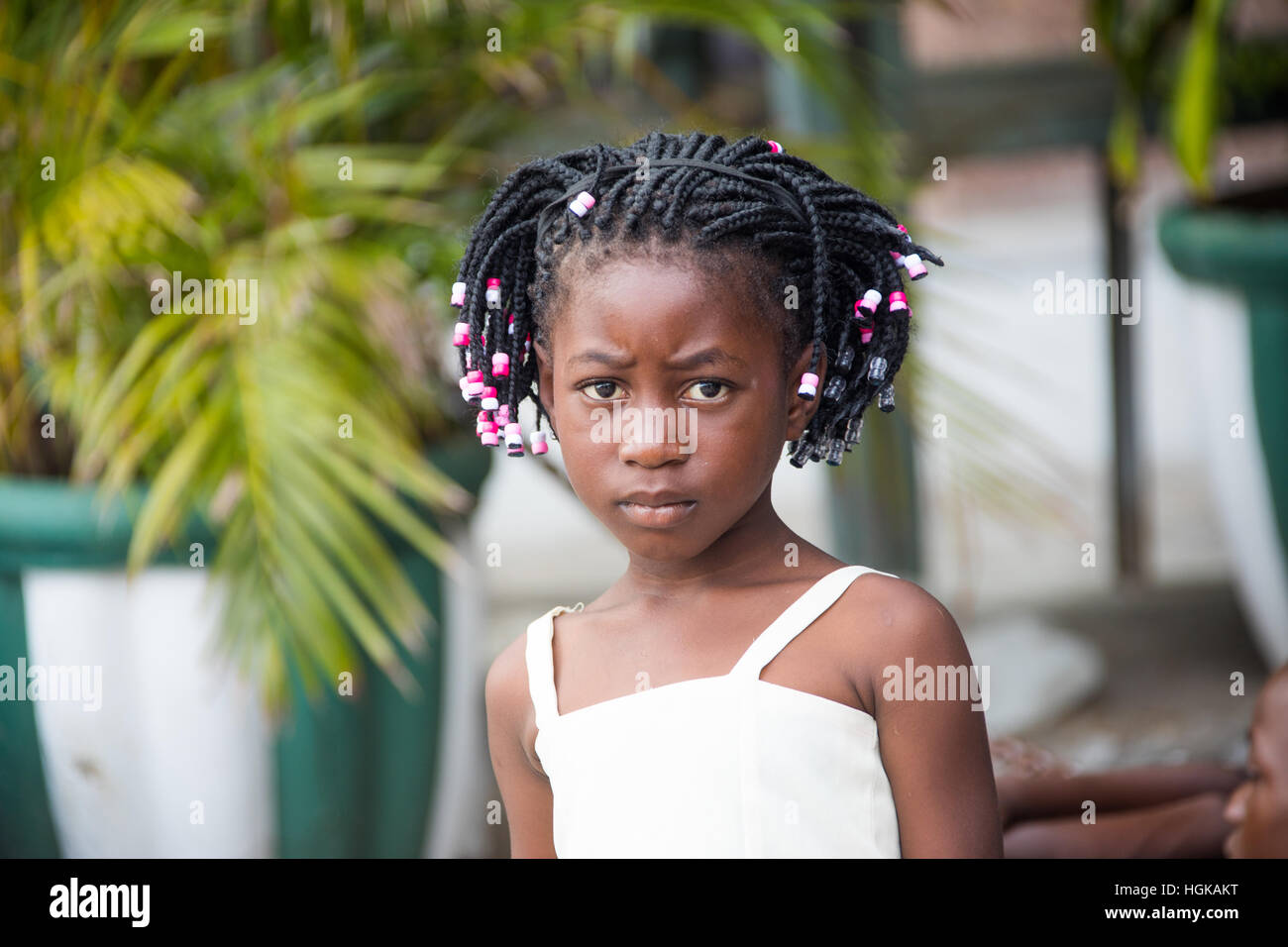 Junges Mädchen in Maputo, Mosambik Stockfoto