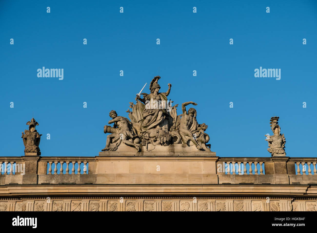Mars, der Gott des Krieges Skulptur - Zeughaus, Berlin, Deutschland Stockfoto