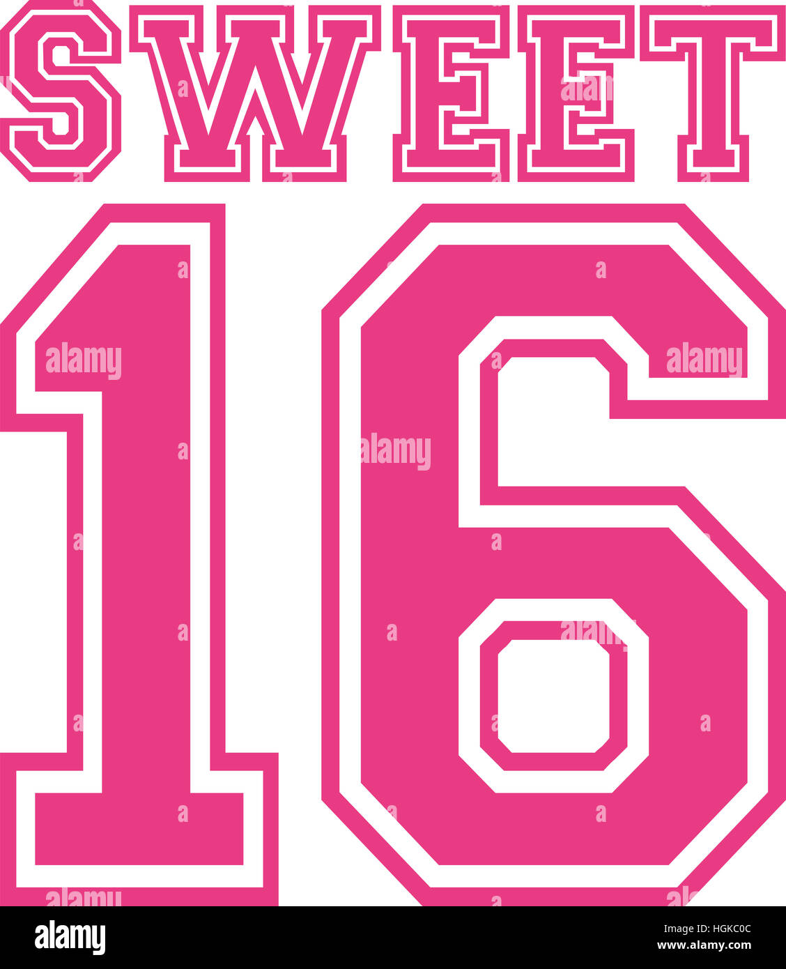 Sweet 16 16-College-Stil Stockfoto