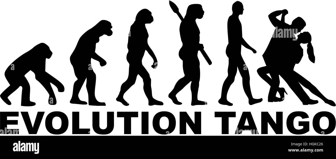 Evolution-Tango Stockfoto