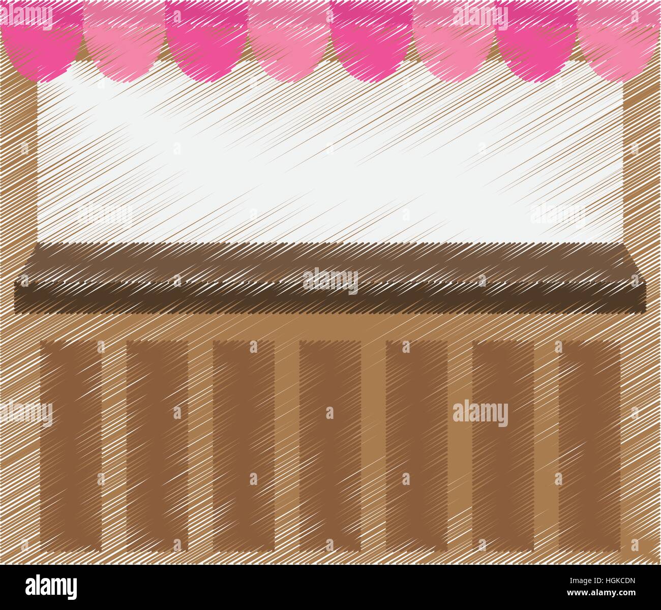 Markt-Stall-Symbol auf weißem Hintergrund. farbenfrohes Design. Vektor-illustration Stock Vektor