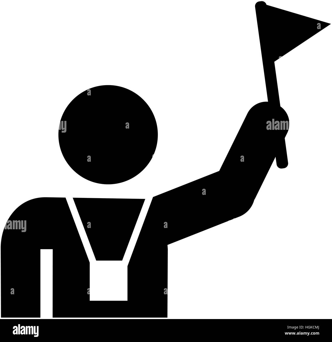 Tour Guide Symbol Stockfoto