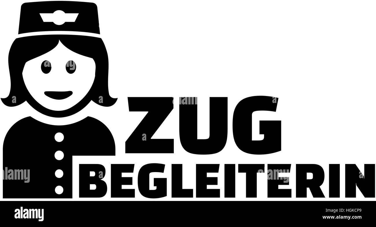 Zug-Begleiter mit deutschen Berufsbezeichnung Stockfoto