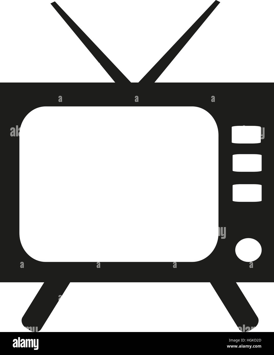 Retro-TV-Symbol Stockfoto