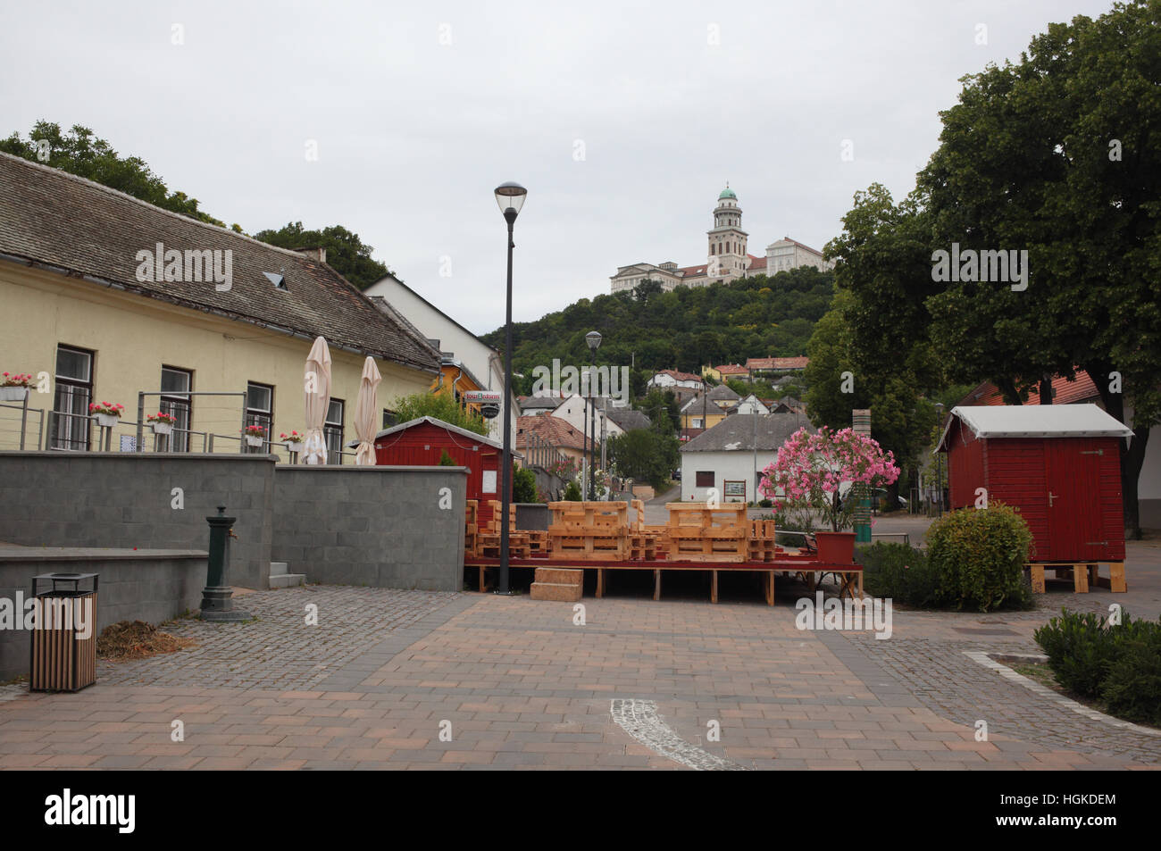 Pannonhalma Dorf in Ungarn Stockfoto