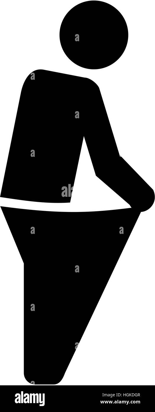 An Gewicht verloren-Piktogramm Stockfoto