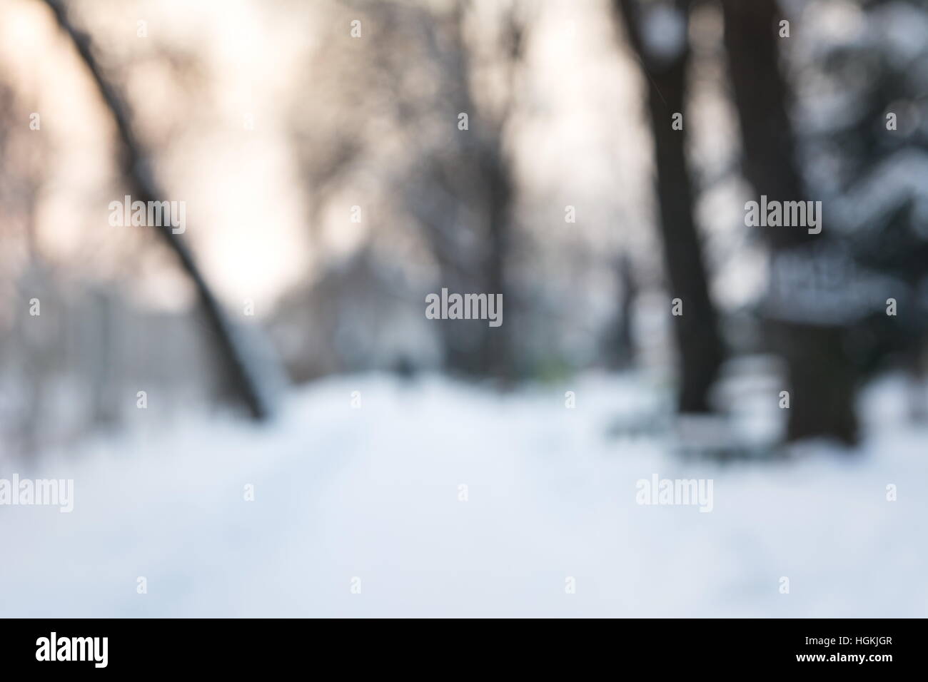 Winter-Szene verschwommen abstrakten Hintergrund Stockfoto