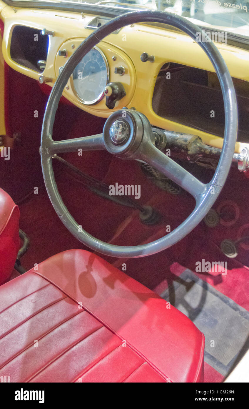 Innenraum einer 1952 Austin A30 Motor Auto, UK Stockfoto