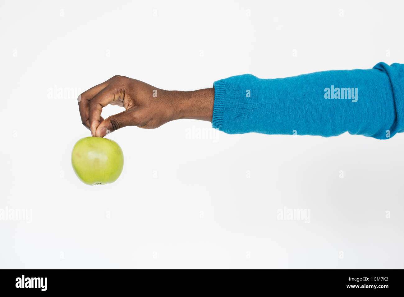 Menschliche Hand halten Obst Apfel Ernährungskonzept Stockfoto