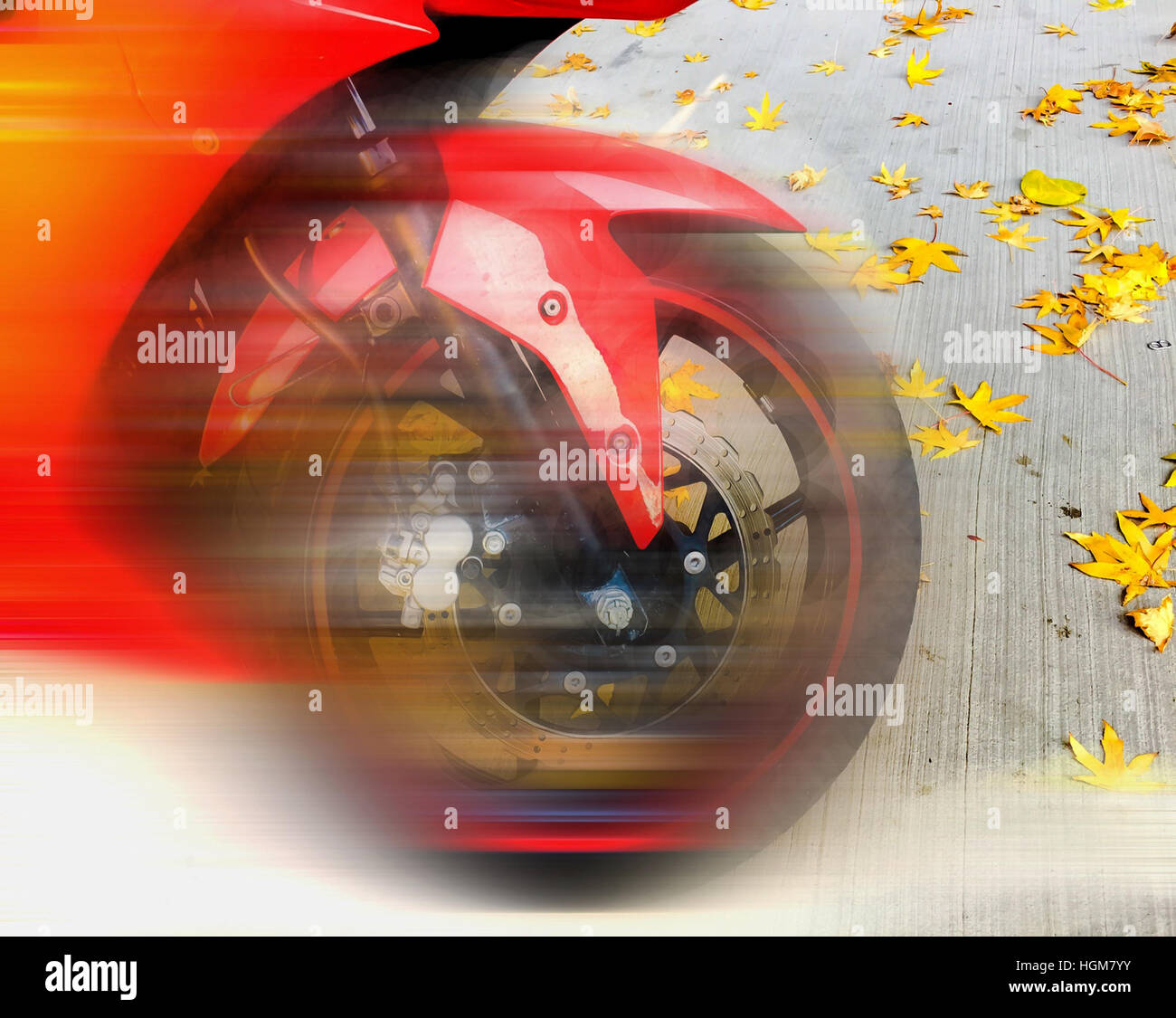 Schnellen Motorrad Stockfoto