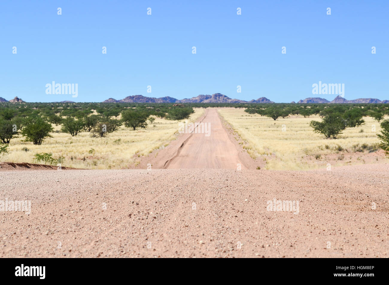 Rote Landschaft von Twyfelfontein, Damaraland, Namibia Stockfoto