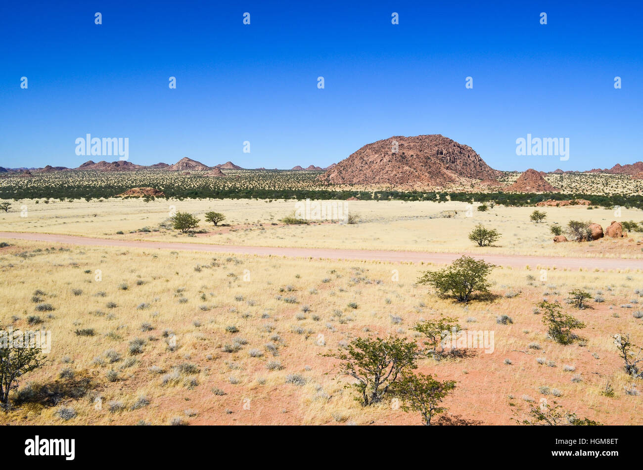 Luftaufnahme der Landschaften von Twyfelfontein, Damaraland, Namibia Stockfoto