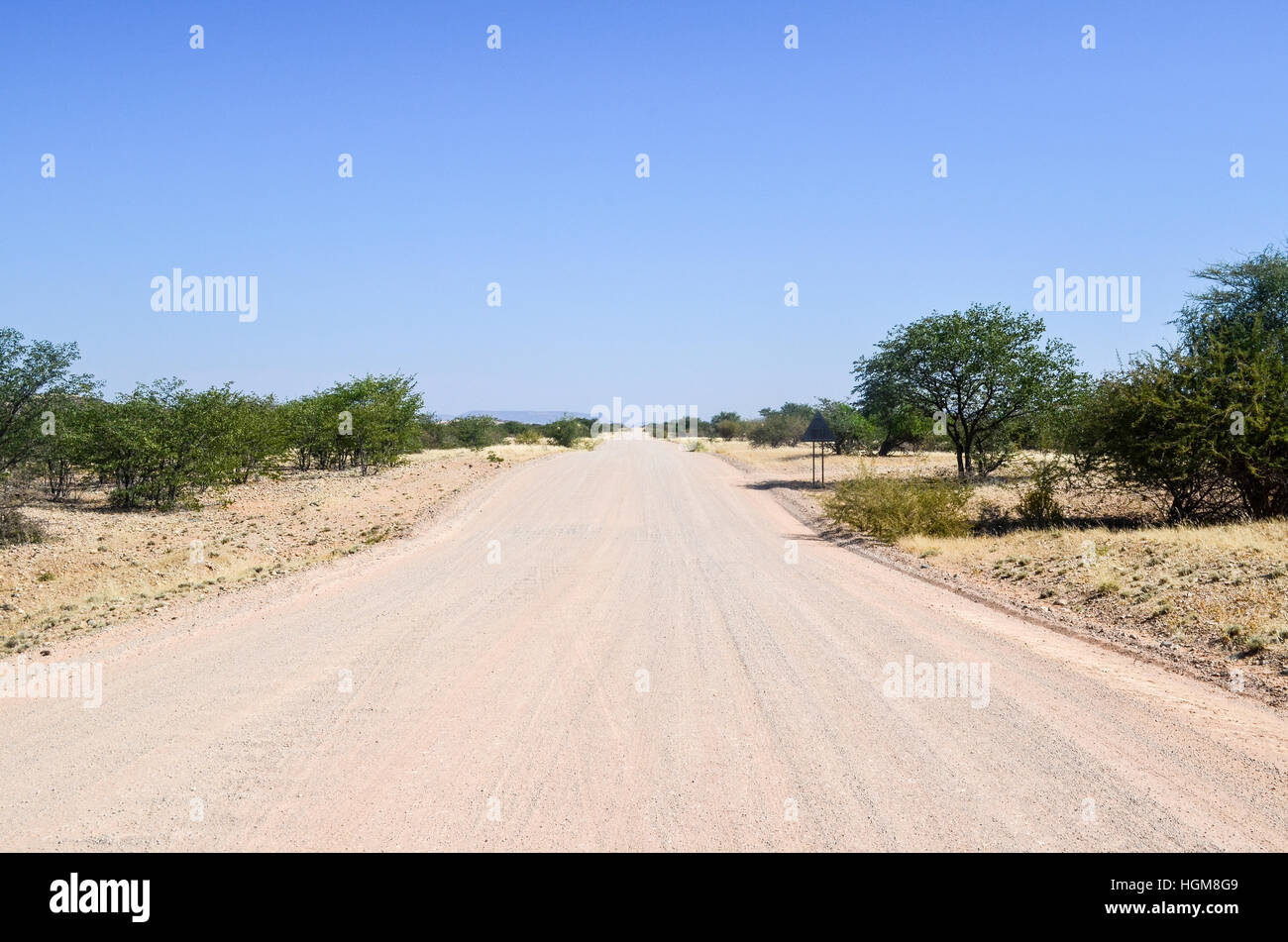 Schotterstraße in Damaraland, Namibia Stockfoto