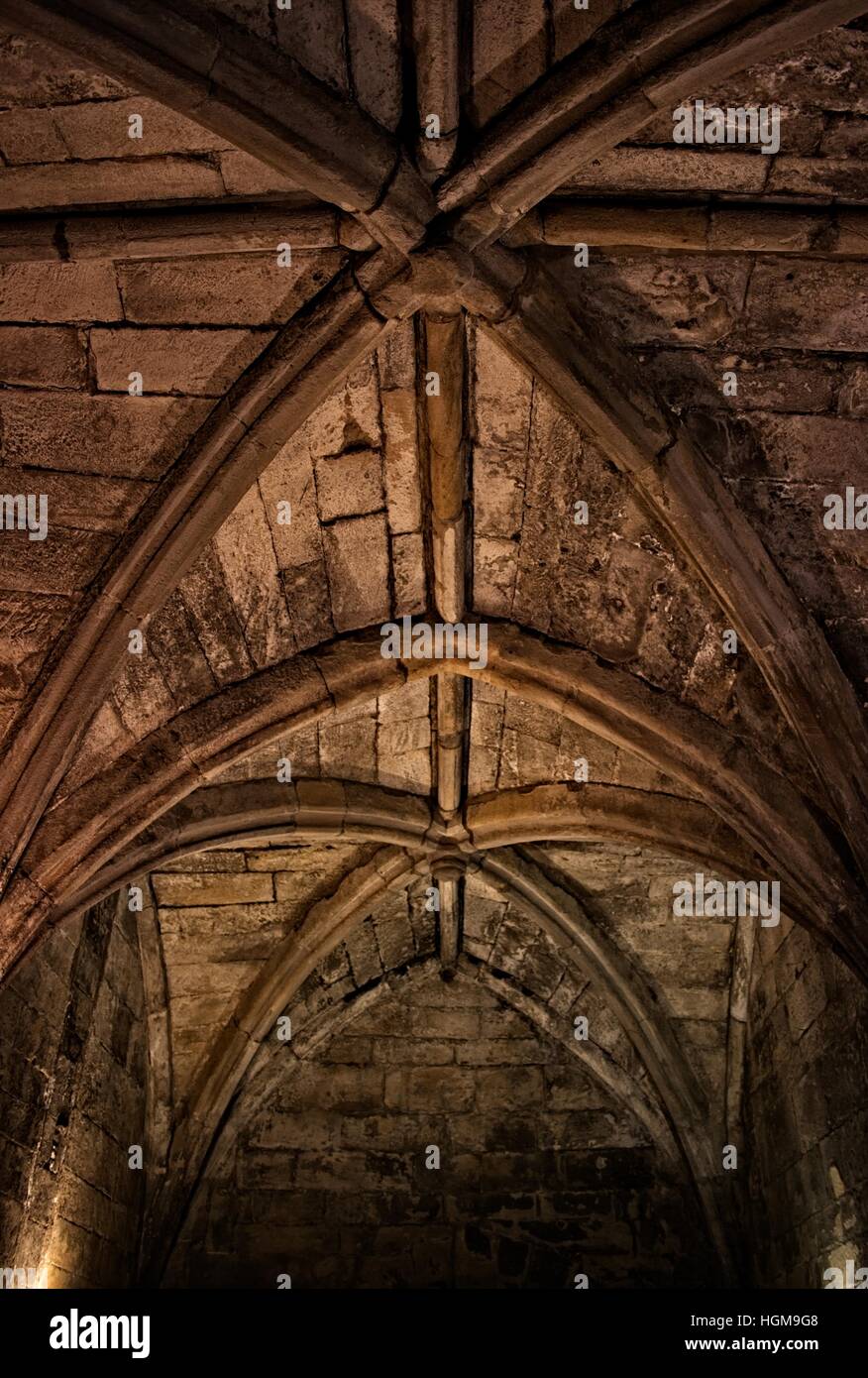 Steindach eine alte Gruft Stockfoto