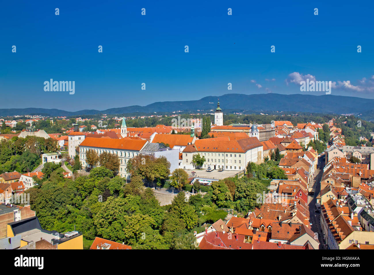 Historische obere Stadt von Zagreb, Hauptstadt Kroatiens Stockfoto