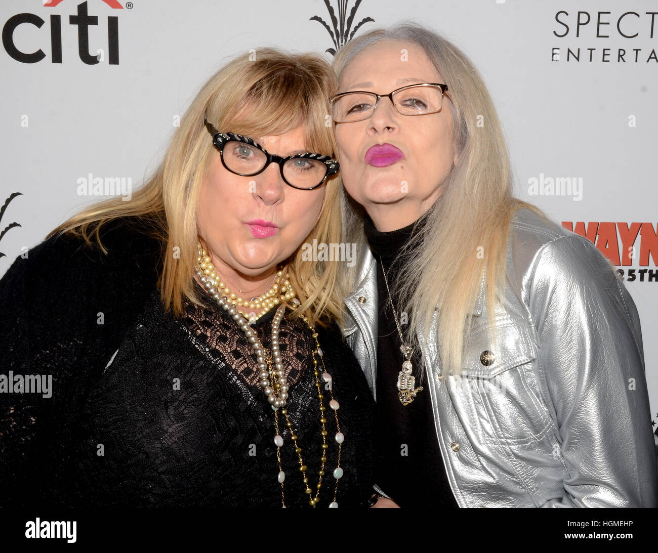 Los Angeles, USA. 9. Januar 2017. Colleen Camp und Penelope Spheeris besucht die "Waynes World" 25. Jahrestag-Podiumsdiskussion im Grove im pazifischen Theater in Los Angeles, Kalifornien. Bildnachweis: Das Foto Zugang/Alamy Live-Nachrichten Stockfoto
