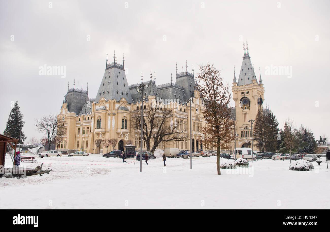 weiten Blick auf den Palast der Kultur in Iasi Stadt Stockfoto